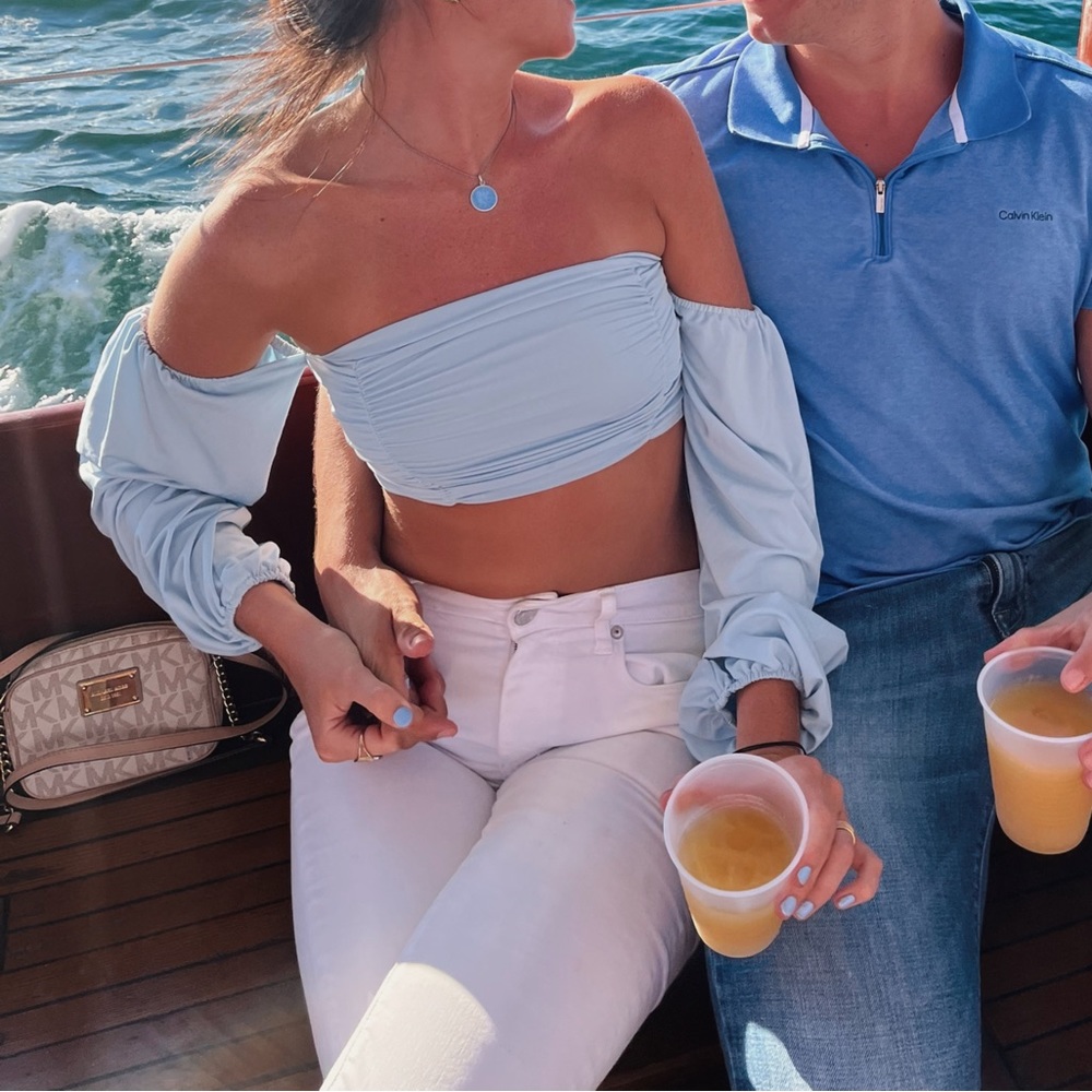 Blue Crop-Top (XS)